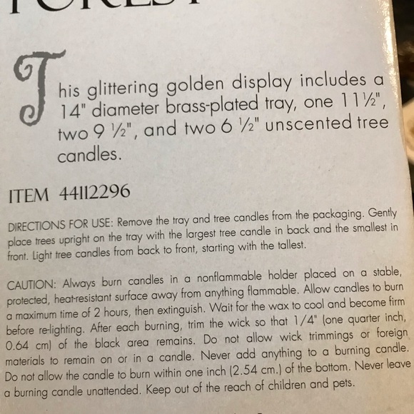 Elements Golden Candle Forest Great for all of your Fall time decorations - Picture 6 of 7
